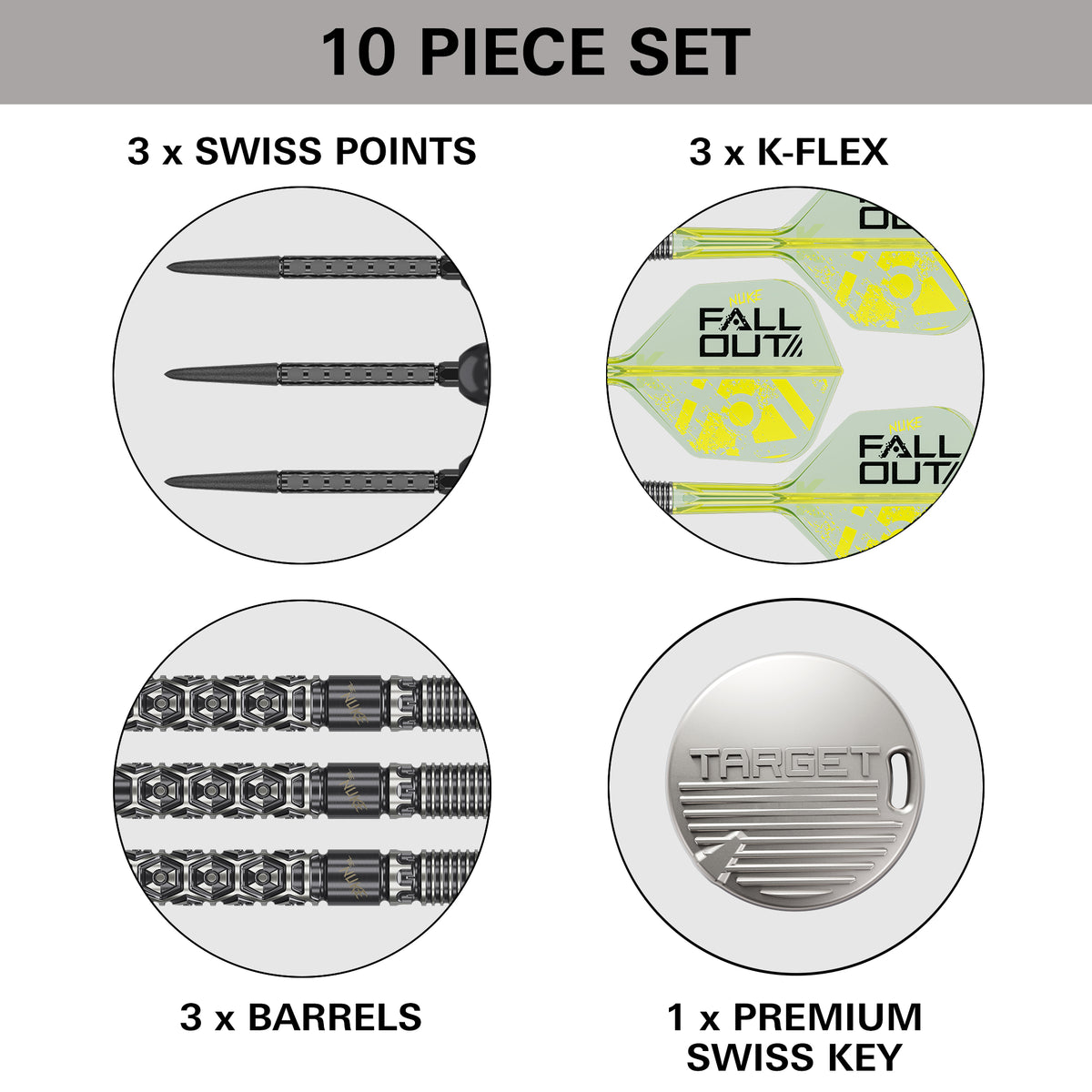 TARGET - LUKE LITTLER - FALLOUT - SWISS POINT DARTS - 90% - 22g/23g/24g