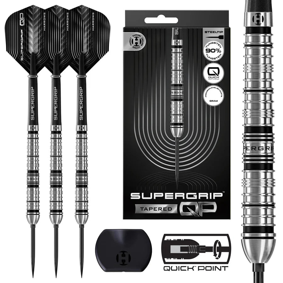 HARROWS - SUPERGRIP - TAPERED - QUICK POINTS - 90% - 22g/23g/24g/26g/28g/30g