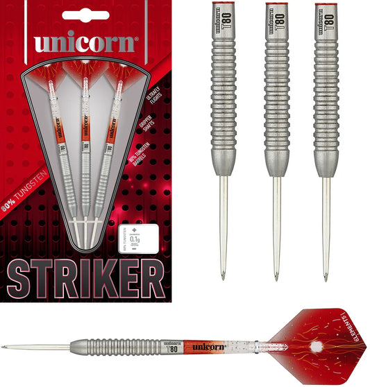 UNICORN - STRIKER - TYPE 5 - STEEL TIP DARTS - 80% - 21g/23g