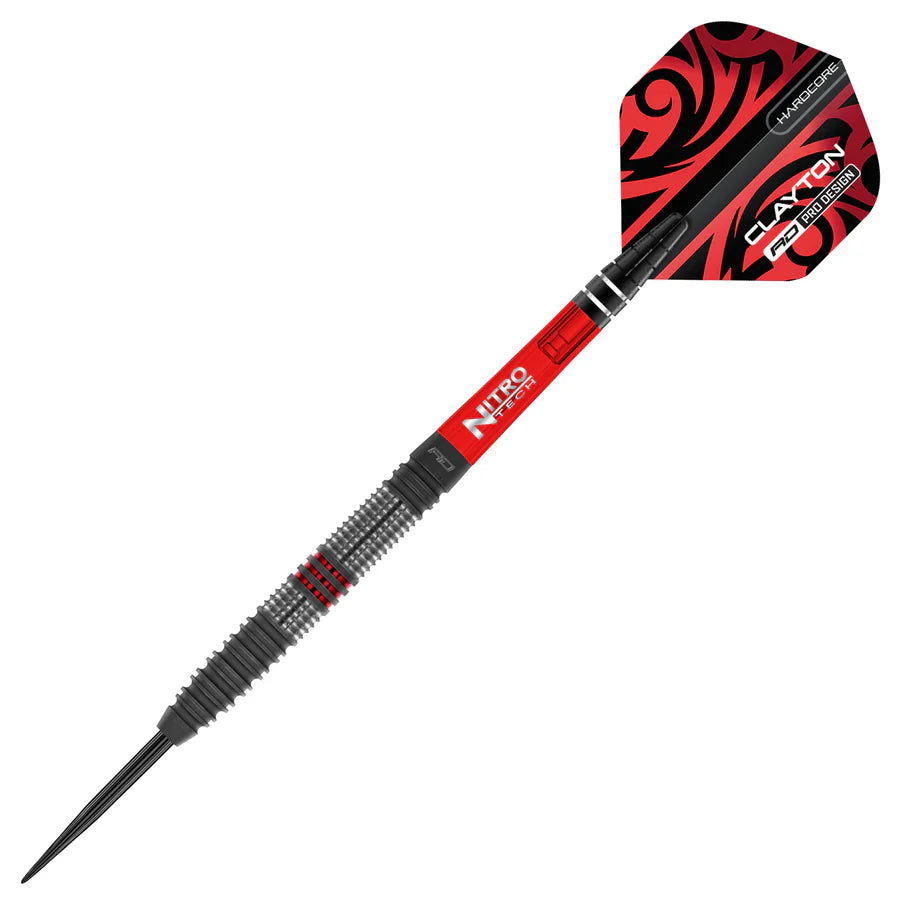 RED DRAGON - JOHNNY CLAYTON - HIRAETH - STEEL TIP DARTS - 90% - 22g/23g