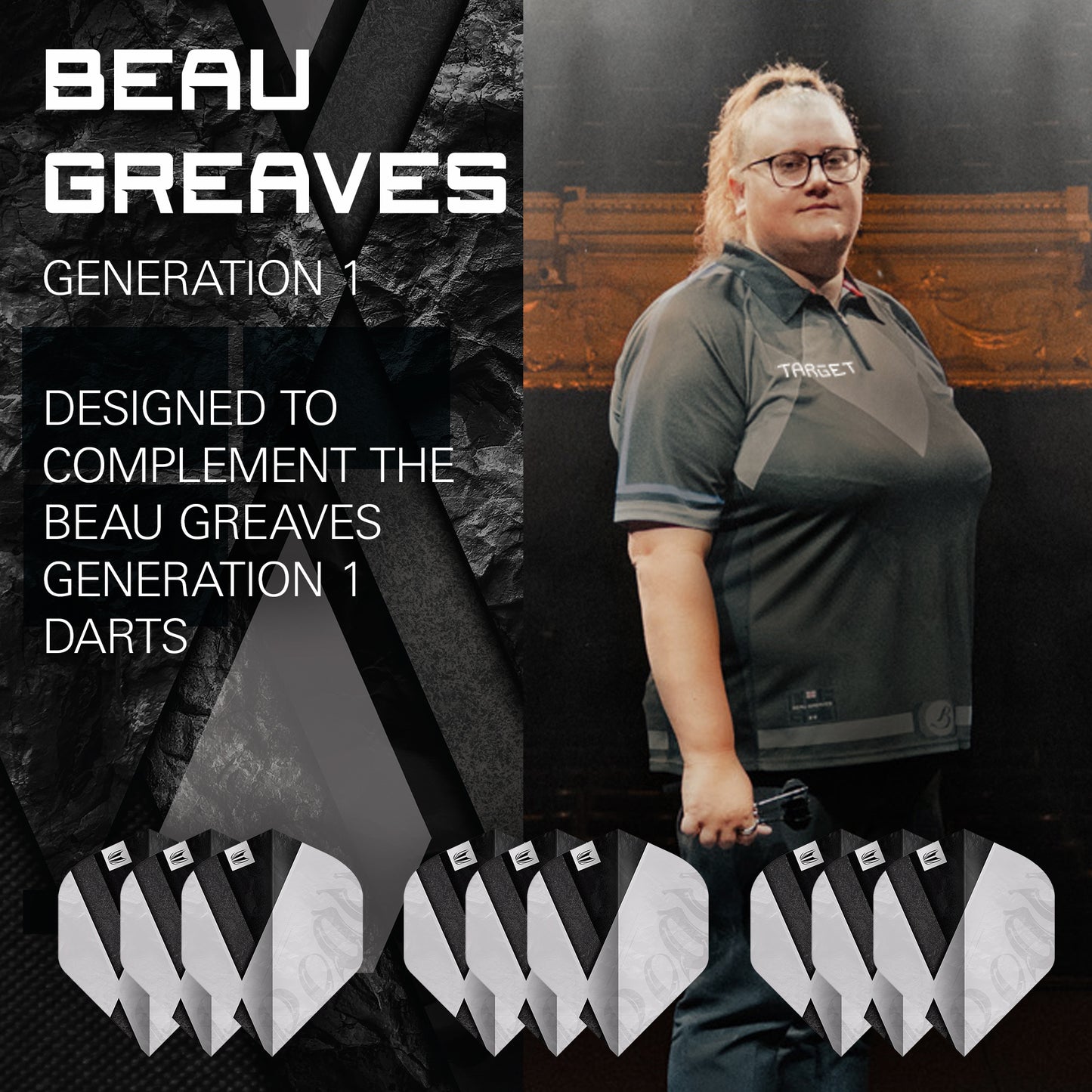 TARGET - BEAU GREAVES - G1 - ID PRO. ULTRA - DART FLIGHTS - No.2 STANDARD - 3 SETS