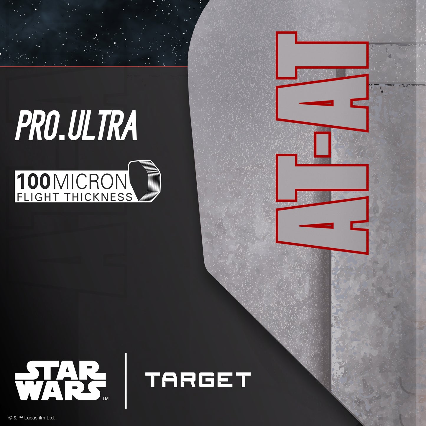 TARGET - STAR WARS - AT AT PRO - ID PRO. ULTRA - DART FLIGHTS - No.6 SMALL - 1 SET