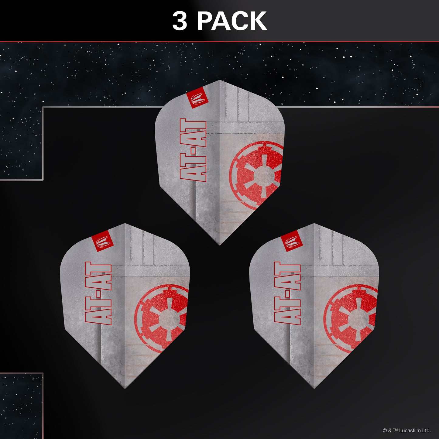 TARGET - STAR WARS - AT AT PRO - ID PRO. ULTRA - DART FLIGHTS - No.6 SMALL - 1 SET