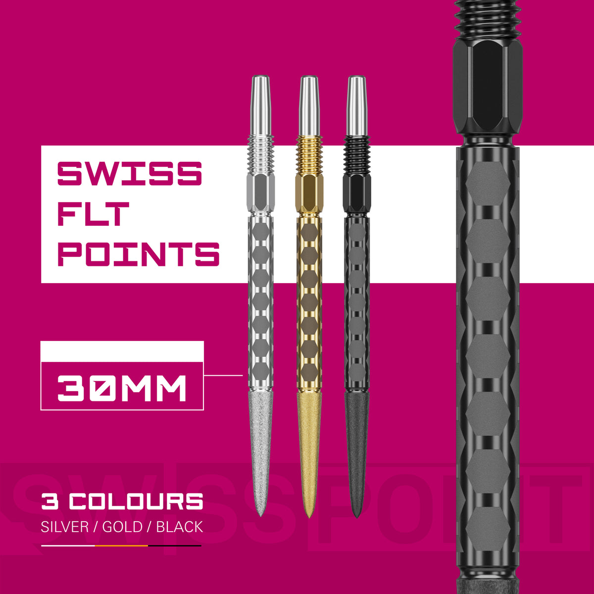 TARGET - SWISS POINTS - FLT - REPLACEMENT/SPARE SWISS POINTS - 30mm/35mm/42mm