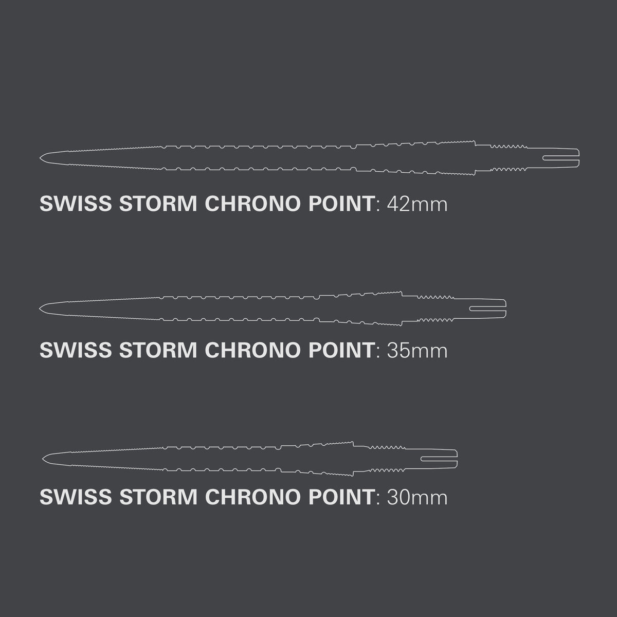 TARGET - SWISS POINTS - STORM CHRONO - REPLACEMENT/SPARE SWISS POINTS - 30mm/35mm/42mm