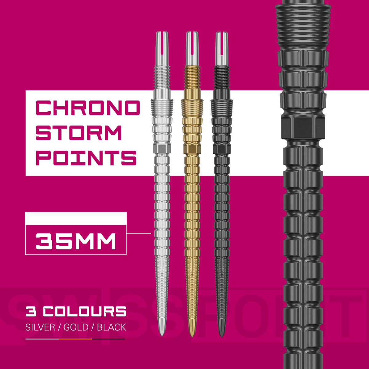 TARGET - SWISS POINTS - STORM CHRONO - REPLACEMENT/SPARE SWISS POINTS - 30mm/35mm/42mm