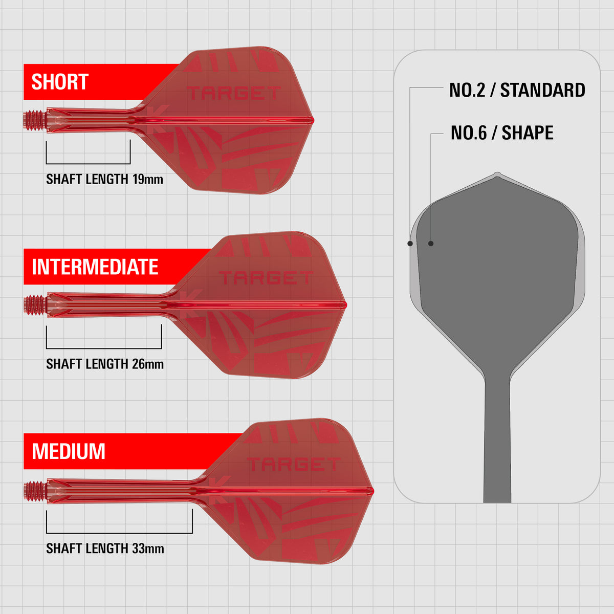 TARGET - KFLEX - RED 2026 - SMALL No.6 - INTEGRATED FLIGHT SYSTEM - K-FLEX