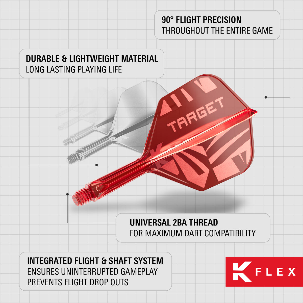 TARGET - KFLEX - RED 2026 - SMALL No.6 - INTEGRATED FLIGHT SYSTEM - K-FLEX