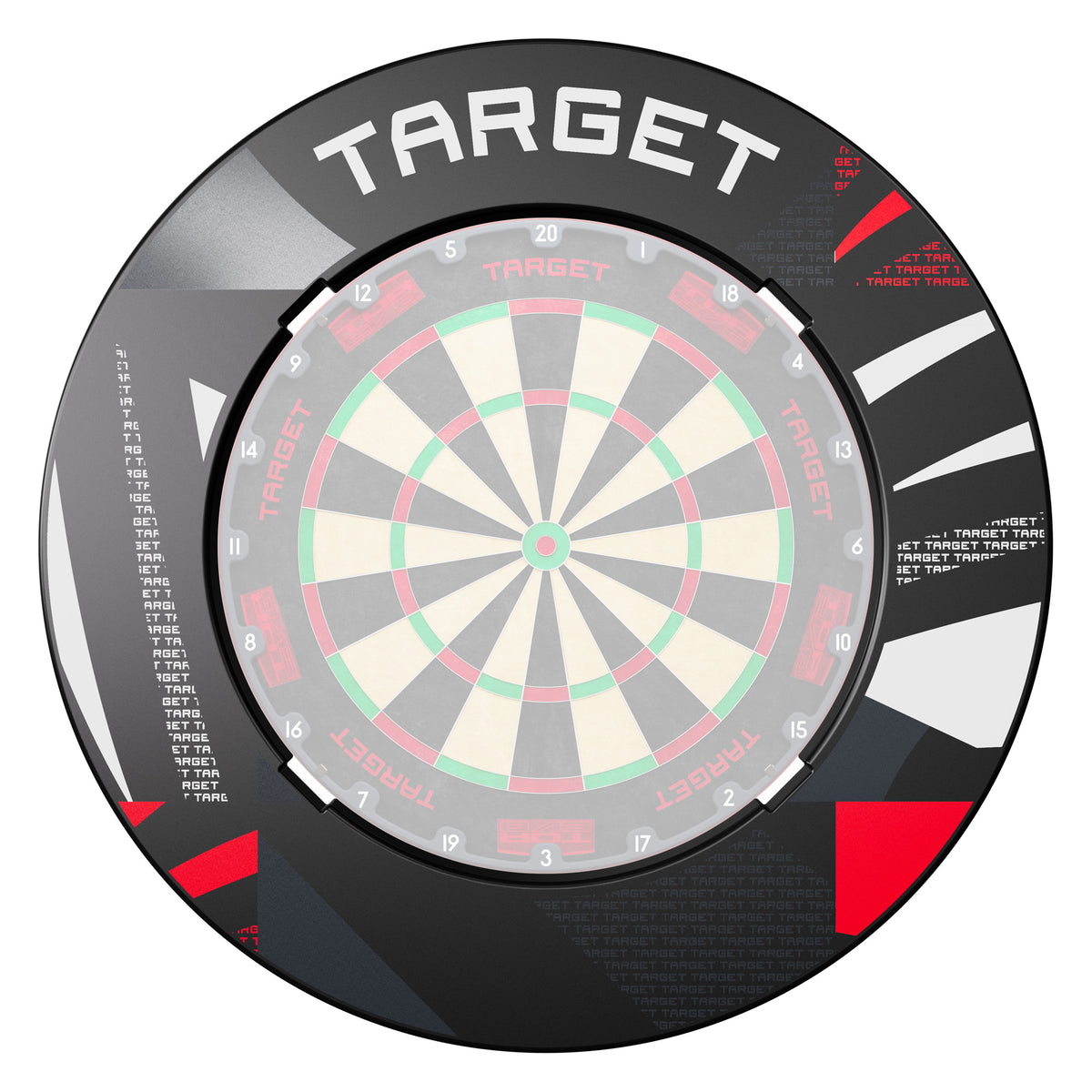 TARGET - NOTCHED - BLACK PATTERNED - DARTBOARD SURROUND - FOR OMNI & CORONA 2
