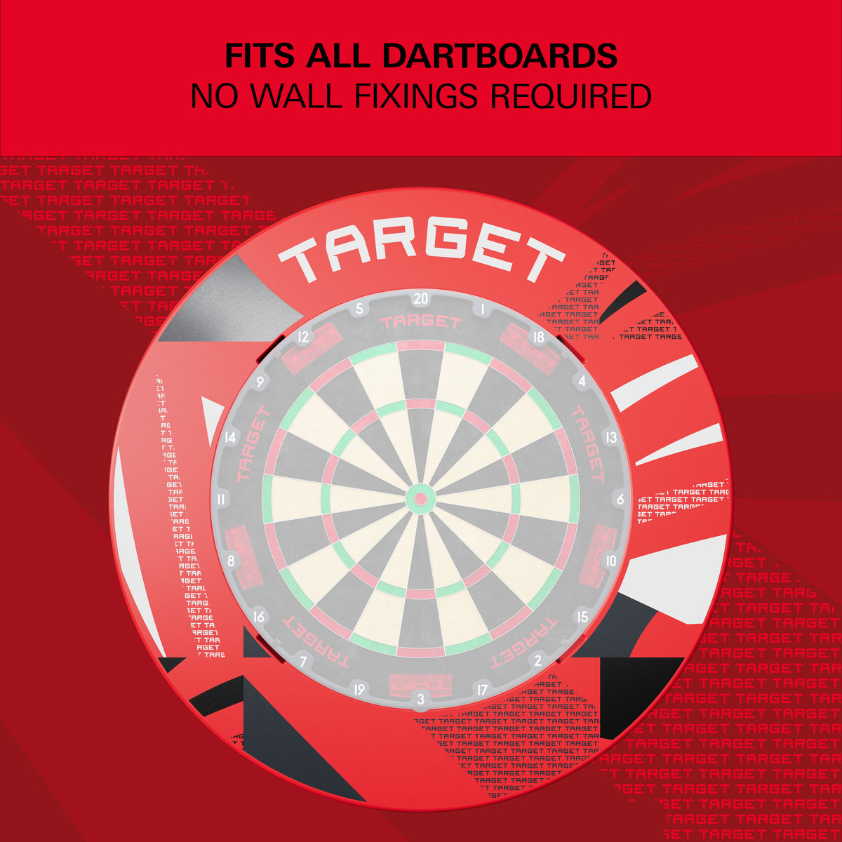 TARGET - NOTCHED - RED PATTERNED - DARTBOARD SURROUND - FOR OMNI & CORONA 2