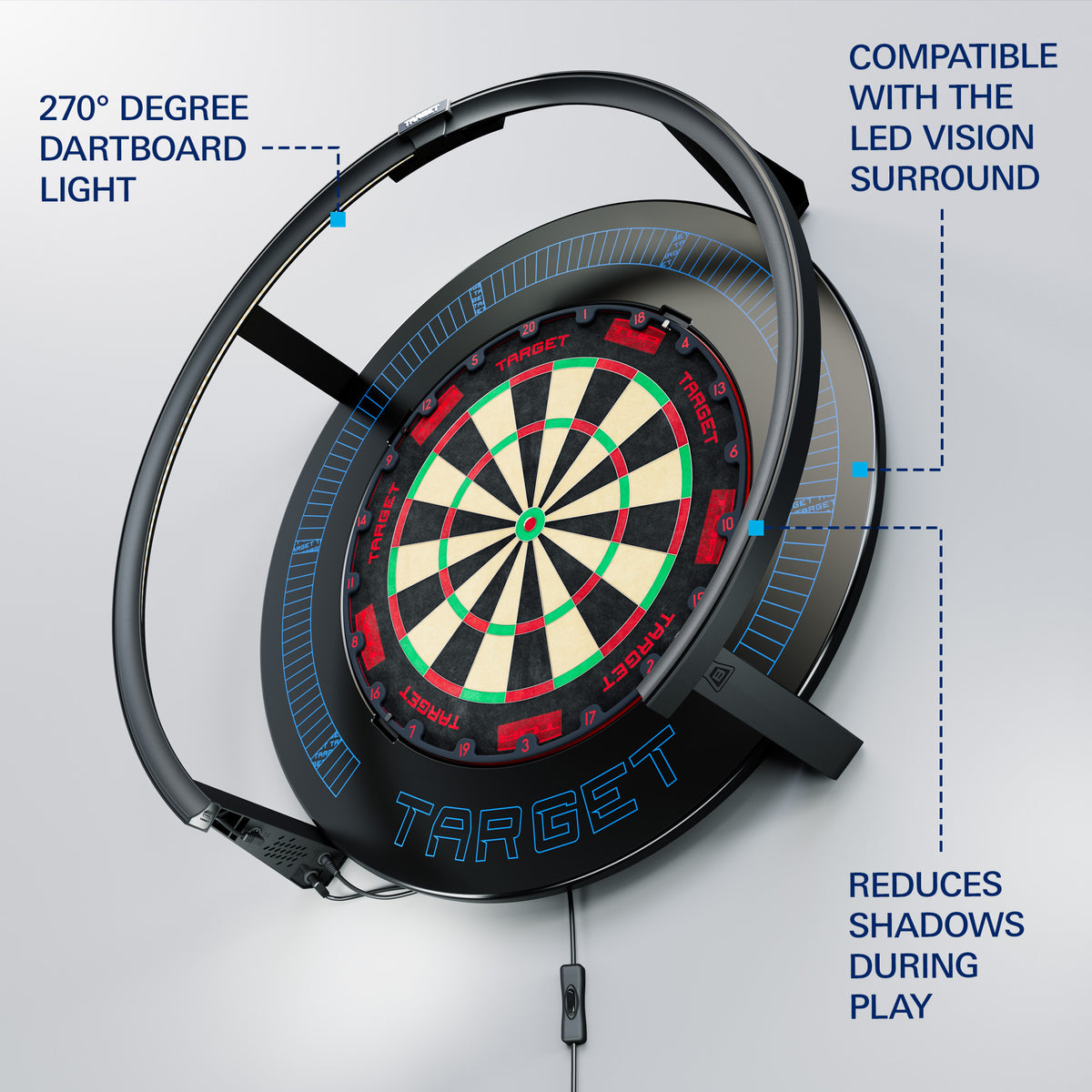 TARGET - CORONA VISION 2 - 2026 - PREMIUM LED DARTBOARD LIGHTING SYSTEM