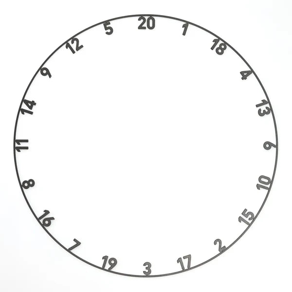 PRECISE 180 - NUMBER RING - ONEPIECE - GRAPHITE (POWDER COATED)