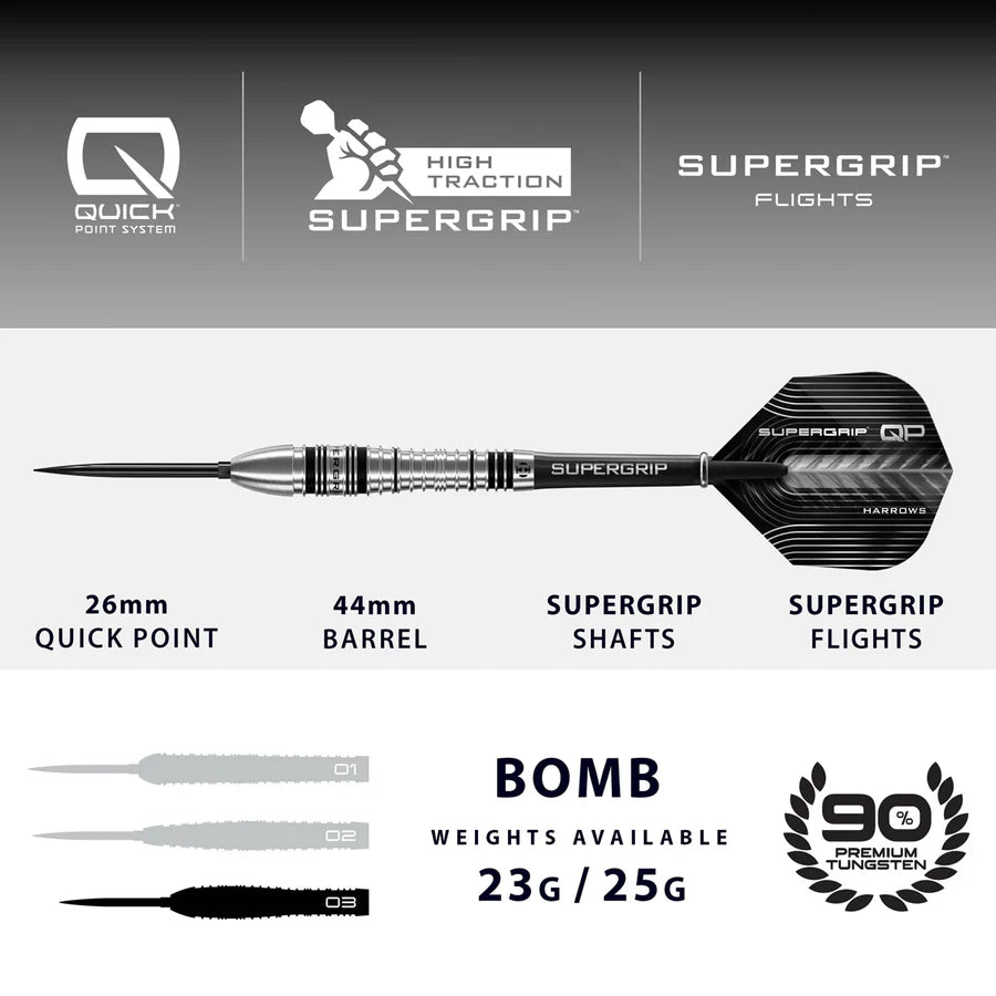 HARROWS - SUPERGRIP - BOMB - QUICK POINTS - 90% - 23g/25g
