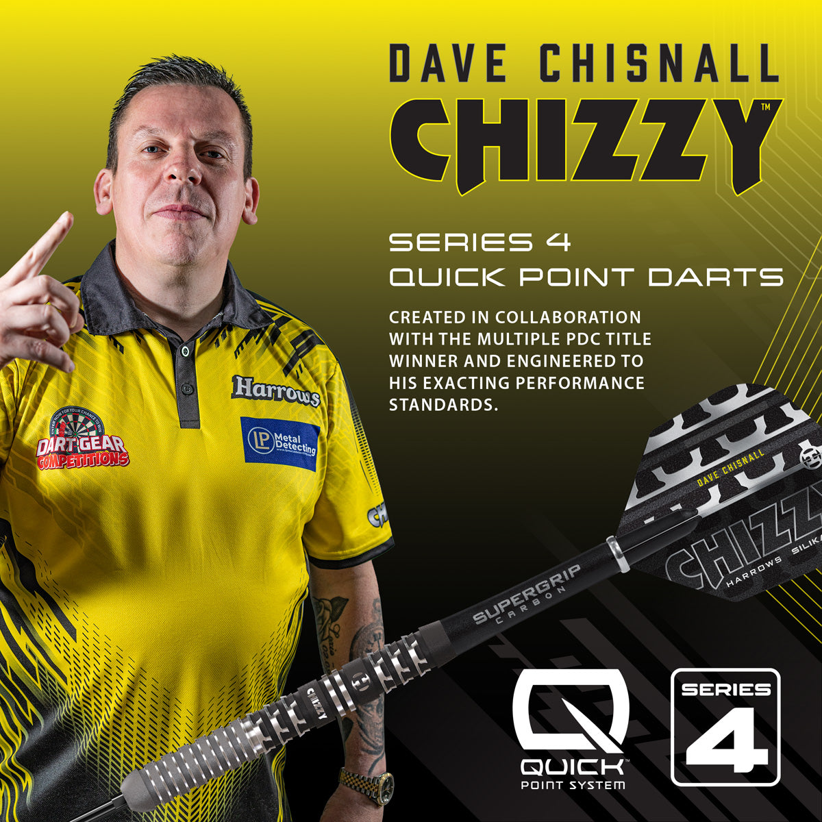 HARROWS - DAVE CHISNALL - CHIZZY - SERIES 4 - QUICK POINTS - 90% - 22g/23g/24g/26g
