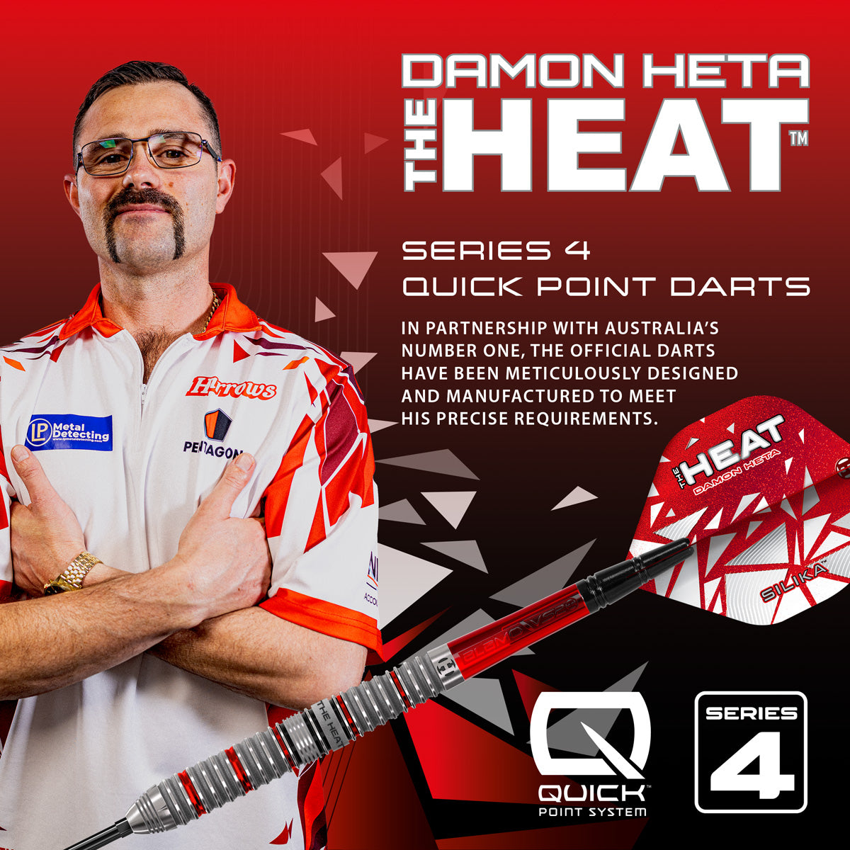 HARROWS - DAMON HETA - THE HEAT - SERIES 4 - QUICK POINTS - 90% - 21g/23g/24g/25g