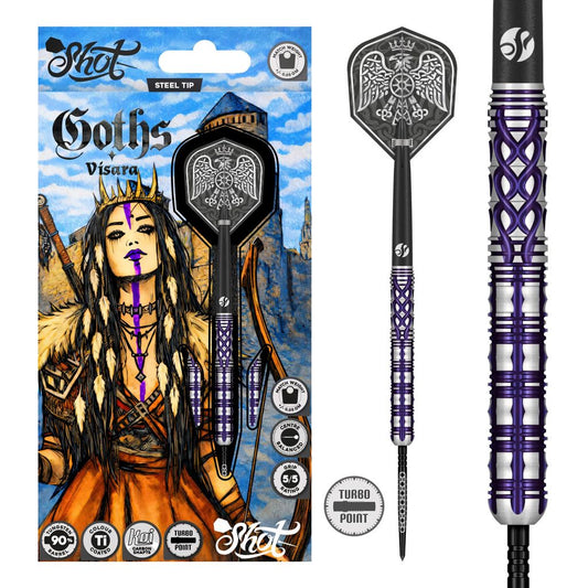 SHOT - GOTHS - VISARA - TURBO POINT DARTS - 90% - 22g/23g/24g