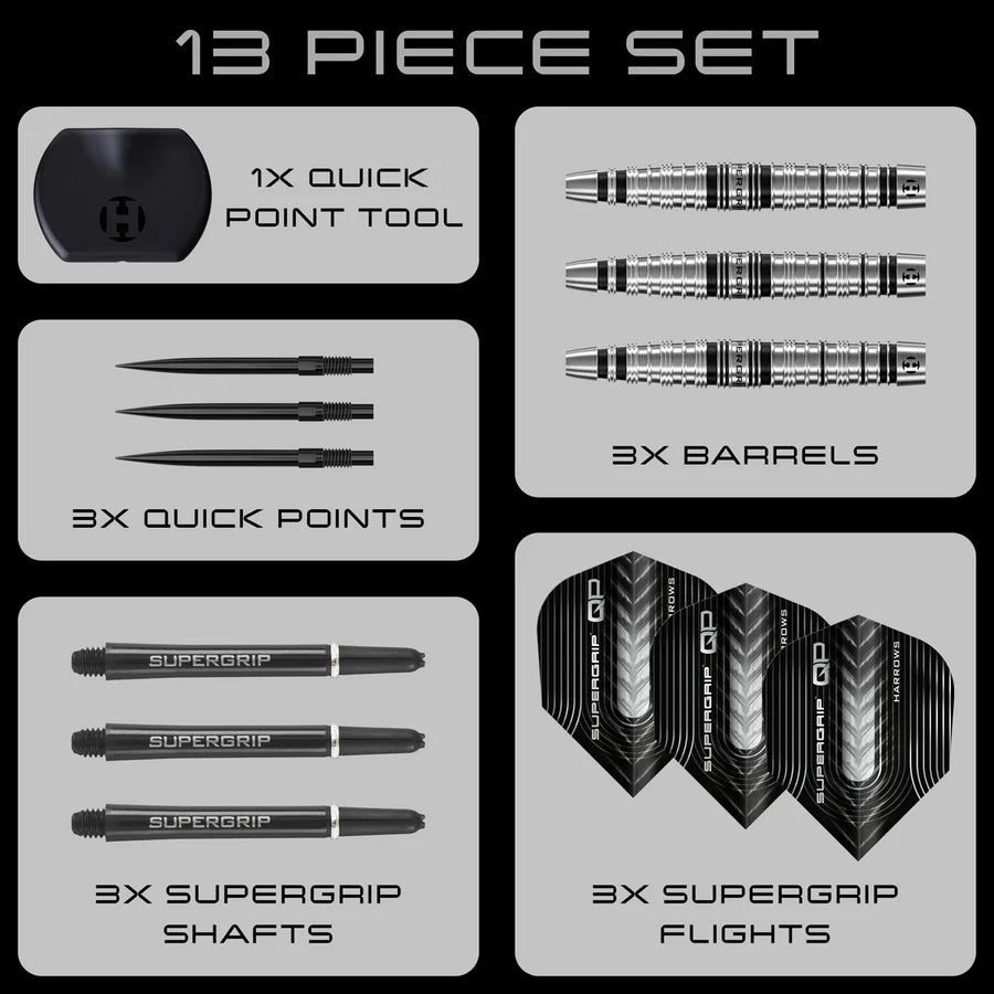 HARROWS - SUPERGRIP - TORPEDO - QUICK POINTS - 90% - 22g/23g/24g