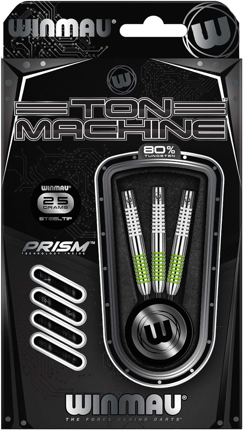 WINMAU - TON MACHINE - STEEL TIP DARTS - 80% - 23g