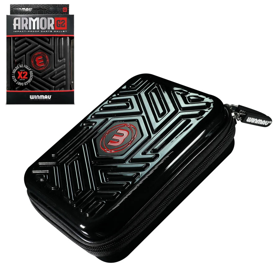 WINMAU - ARMOR G2 - BLACK - DARTS CASE - DARTS CASE BY WINMAU - HOLDS 2 SETS