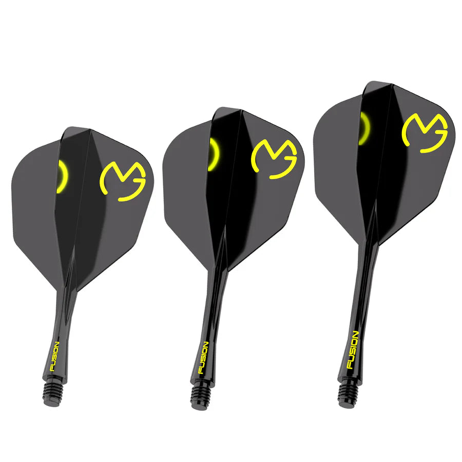 WINMAU - WINMAU FUSION - MICHAEL VAN GERWEN - MVG - SMALL (No.6) - INTEGRATED FLIGHTS - BLACK