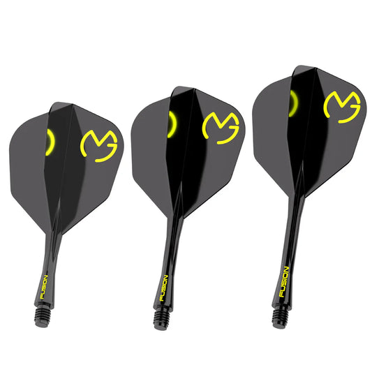 WINMAU - WINMAU FUSION - MICHAEL VAN GERWEN - MVG - SMALL (No.6) - INTEGRATED FLIGHTS - BLACK