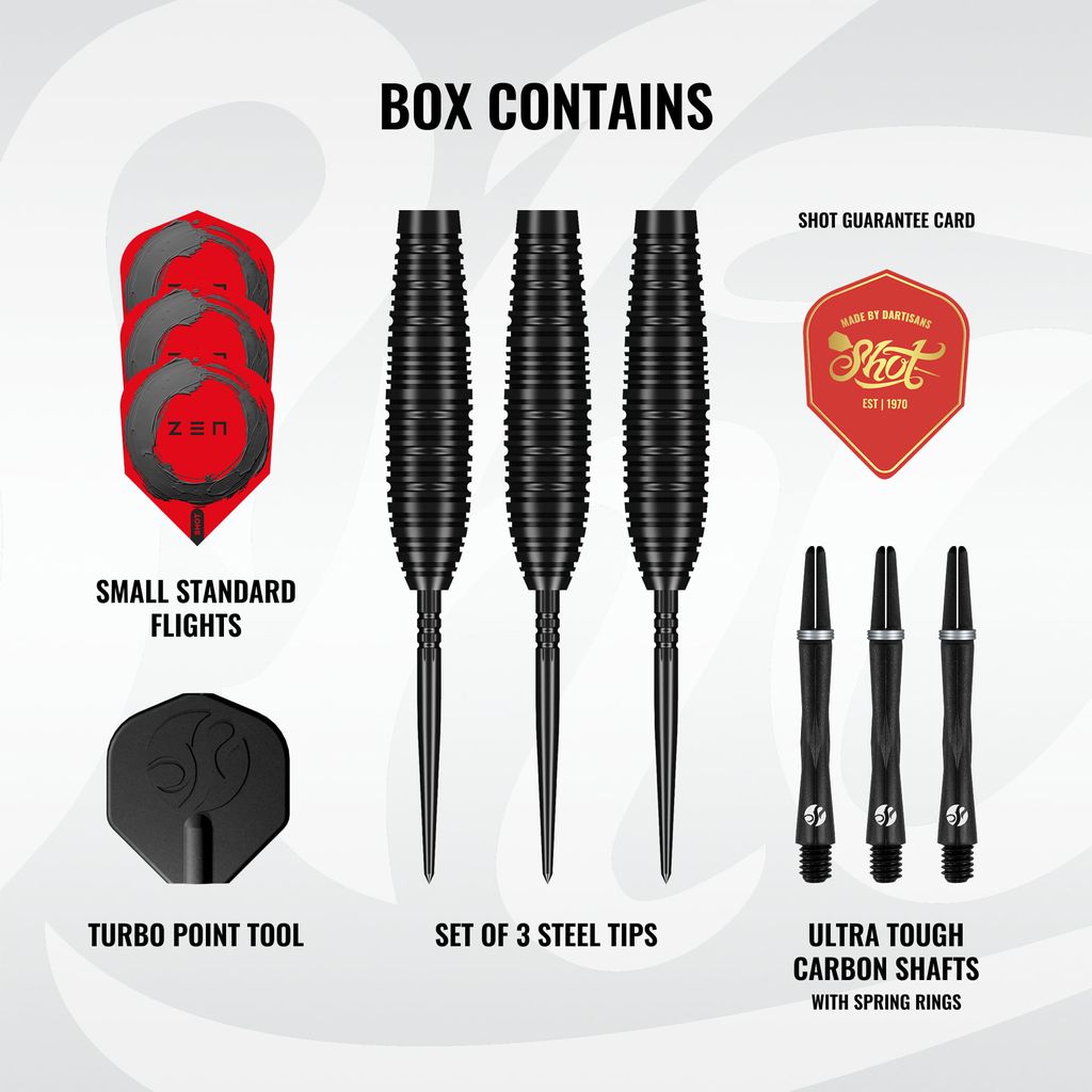 SHOT - ZEN - BOMBER - TURBO POINT DARTS - 90% - 23g/24g/26g