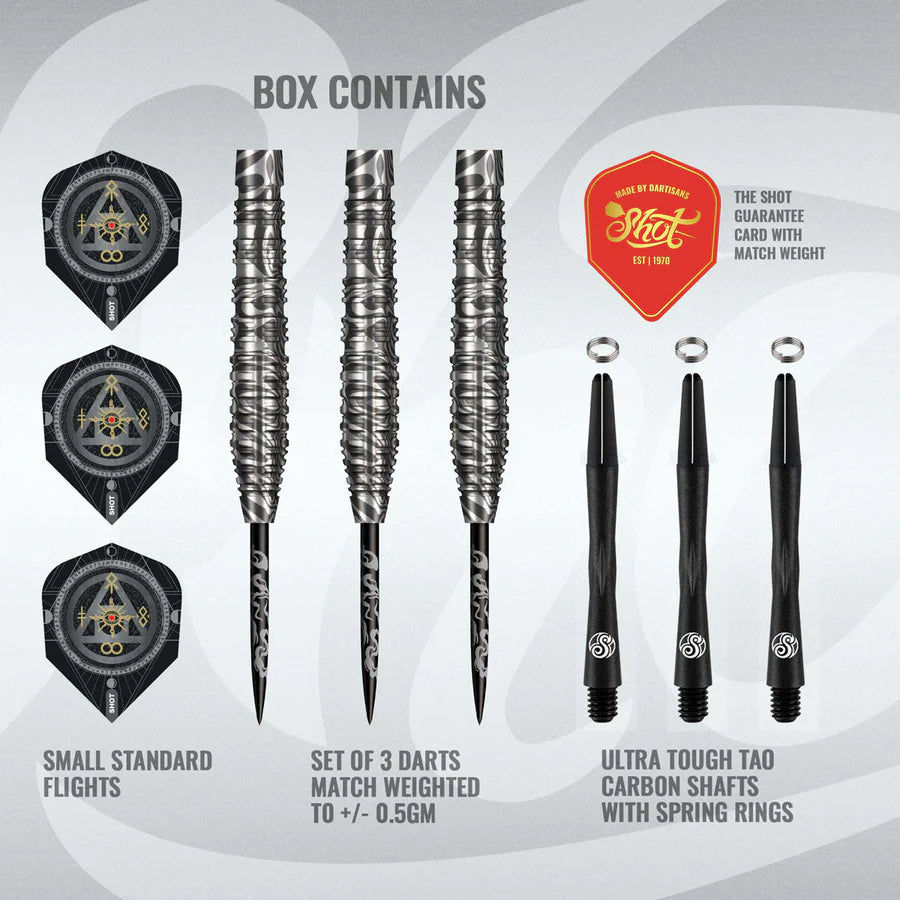 SHOT - ALCHEMY - RUNSTEL - 90% - STEEL TIP DARTS - 23g/24g/26g/28g