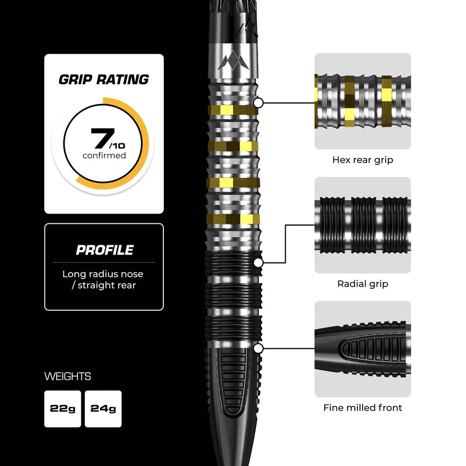 MISSION - ASTRO - R2.5 - RAPID POINT DARTS - 95% - 22g/24g