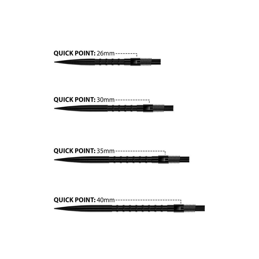 HARROWS - QUICK POINTS - HEAVY METAL - BLACK/SILVER/GOLD - 26mm/30mm/35mm/40mm