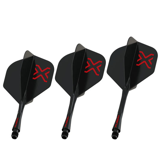 WINMAU - WINMAU FUSION - BLADE X - STANDARD (No.2) - INTEGRATED FLIGHTS - BLACK BLADE X