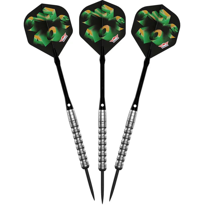 BULL'S (NL) - CHAOS - GREEN - STEEL TIP DARTS - 90% - 20g/22g/24g