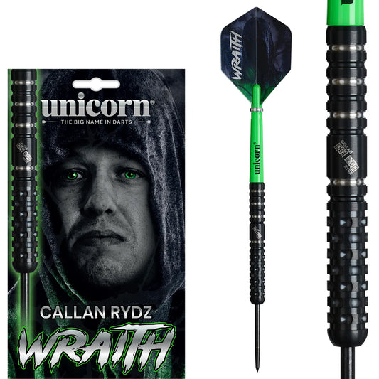 UNICORN - WRAITH - CALLAN RYDZ - PHASE 2 - STEEL TIP DARTS - 90% - 21g/23g/25g