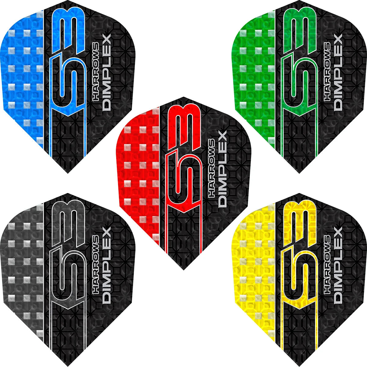 HARROWS - DIMPLEX - S3 - DARTS FLIGHTS - SMALL NO.6 - VARIOUS COLOURS