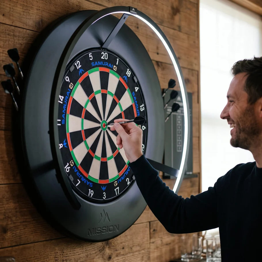 MISSION - W/ DART HOLDERS - PRO DARTBOARD SURROUND - EMBOSSED MISSION LOGO - VARIOUS COLOURS