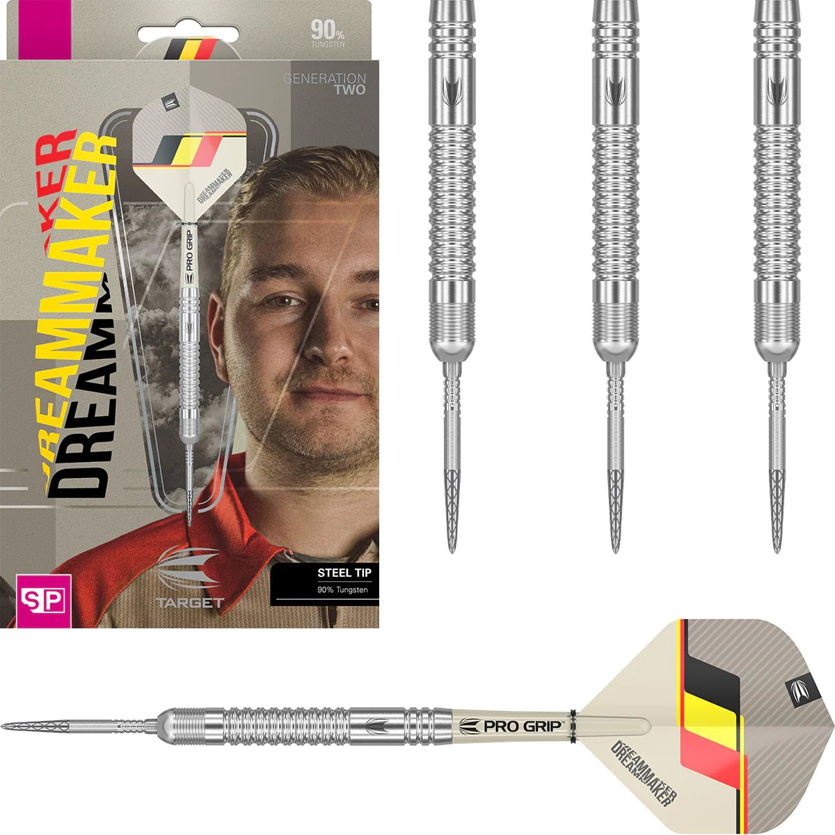 Darts nyíl készlet Target SP Dimitri Van Den Bergh Gen2 90% 25g Darts nyíl készlet Target SP Dimitri Van Den Bergh Gen2 90% 25g