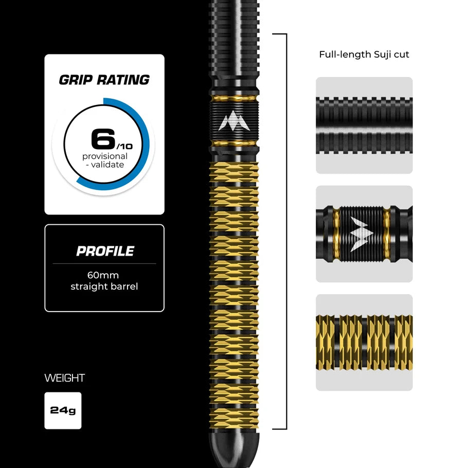 MISSION - COLAB SERIES - JAKE KENYON - R2.5 - RAPID POINT DARTS - 95% - 24g