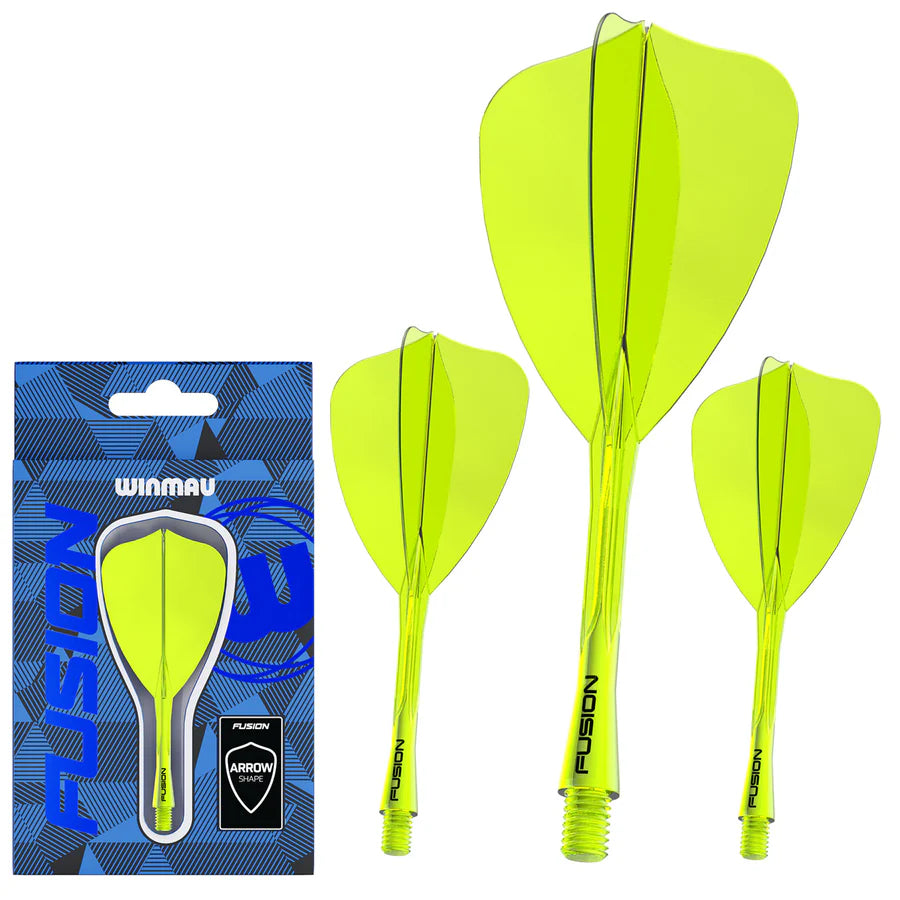 WINMAU - WINMAU FUSION - ARROW - NEON YELLOW - INTEGRATED FLIGHTS - NEON YELLOW