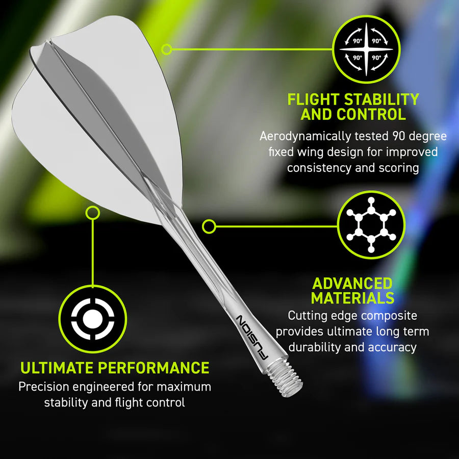 WINMAU - WINMAU FUSION - ARROW - CLEAR - INTEGRATED FLIGHTS - CLEAR
