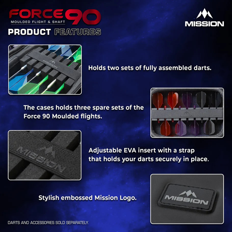 MISSION - FORCE 90 - BLACK - LARGE - EVA DARTS CASE