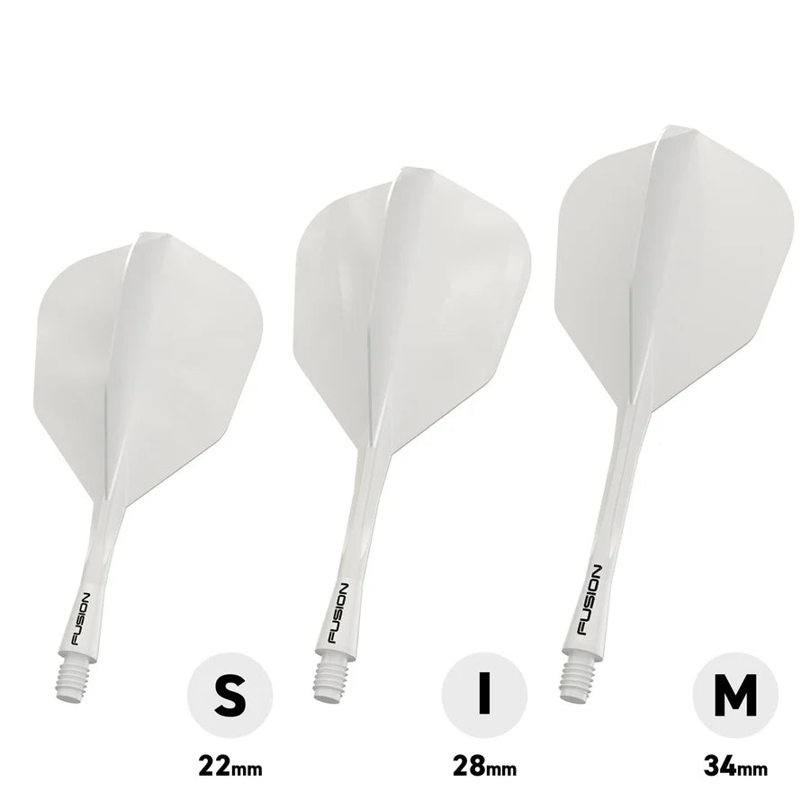 WINMAU - WINMAU FUSION - WHITE - SMALL (No.6) - INTEGRATED FLIGHTS - WHITE