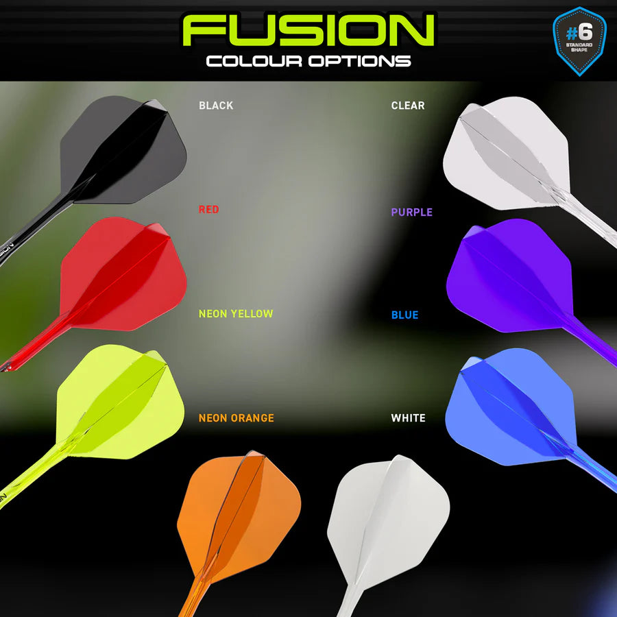 WINMAU - WINMAU FUSION - WHITE - SMALL (No.6) - INTEGRATED FLIGHTS - WHITE