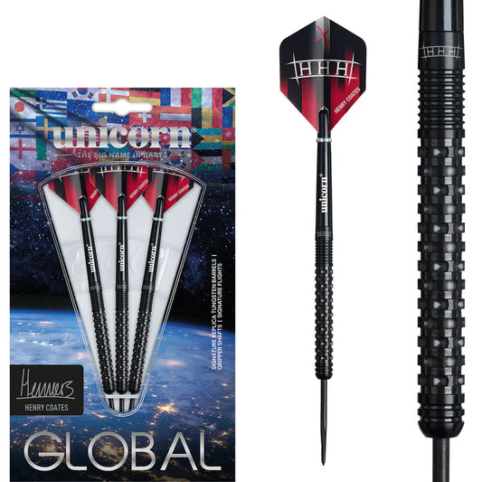 UNICORN - HENRY COATES - PHASE 2 - STEEL TIP DARTS - 90% - 22g