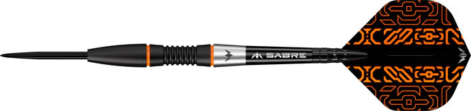 MISSION - HORIZON - BLACK PVD & ORANGE - STEEL TIP DARTS - 90% - 22g/24g