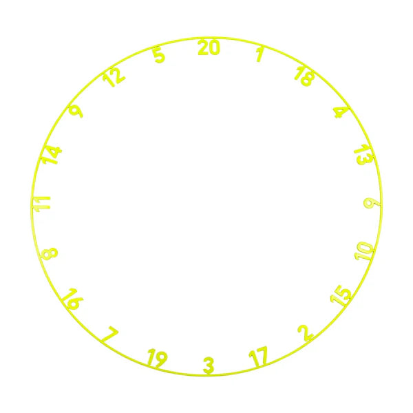 PRECISE 180 - NUMBER RING - ONEPIECE - ELECTRIC YELLOW (POWDER COATED)