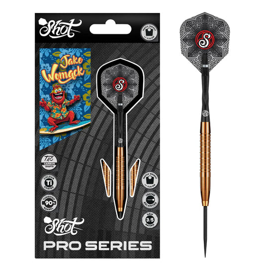SHOT - JAKE WOMACK - PRO SERIES - 90% - STEEL TIP DARTS - 23g