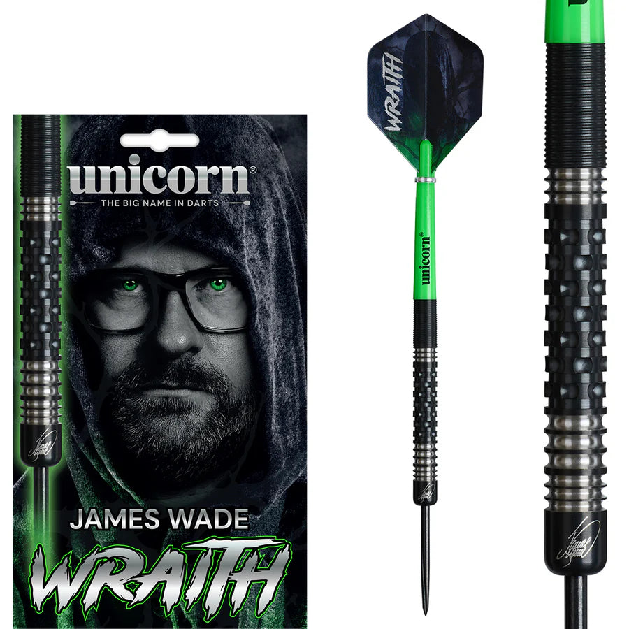 UNICORN - WRAITH - JAMES WADE - PHASE 2 - STEEL TIP DARTS - 90% - 20g/22g/24g