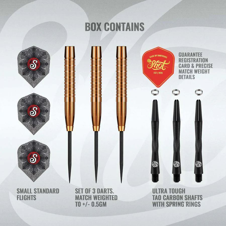 SHOT - JAKE WOMACK - PRO SERIES - 90% - STEEL TIP DARTS - 23g