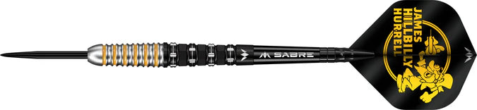 MISSION - JAMES HURRELL - HILLBILLY - v2 - BLACK & PURPLE - STEEL TIP DARTS - 90% - 22g/24g/26g