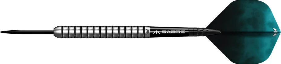 MISSION - LEWIS GURNEY - SILVER/BLACK RINGS - STEEL TIP DARTS - 95% - 22g/24g
