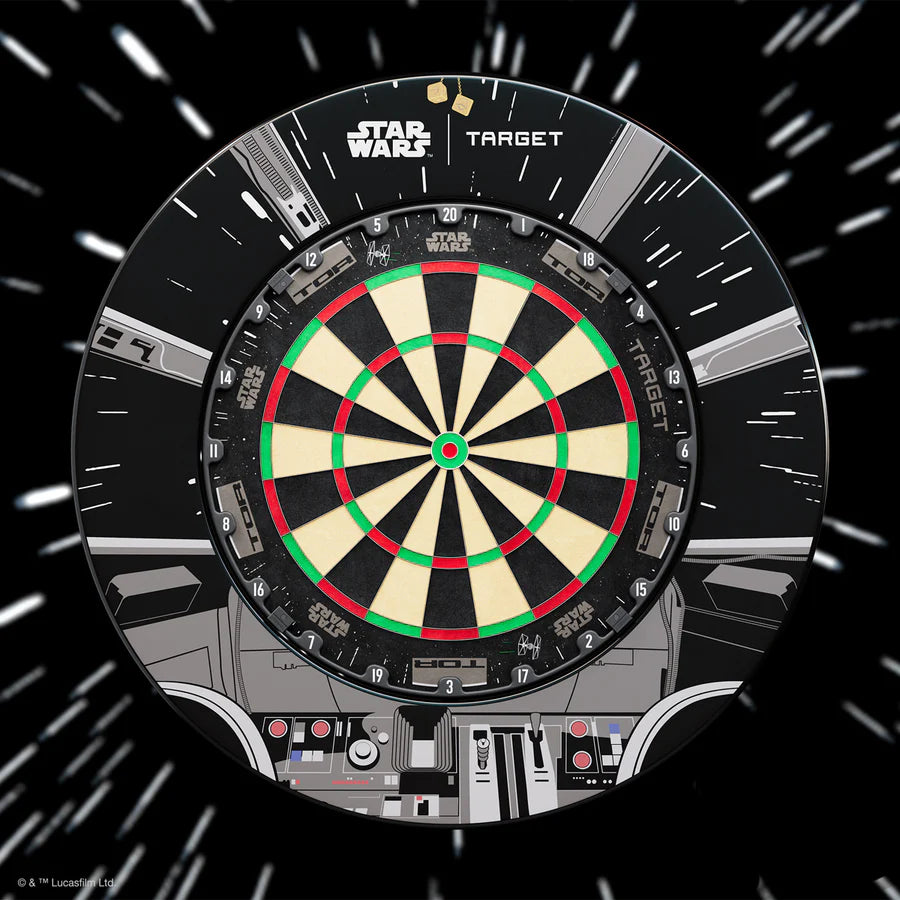 TARGET - STAR WARS - TARGET TOR DARTBOARD & MILENNIUM FALCON SURROUND BUNDLE